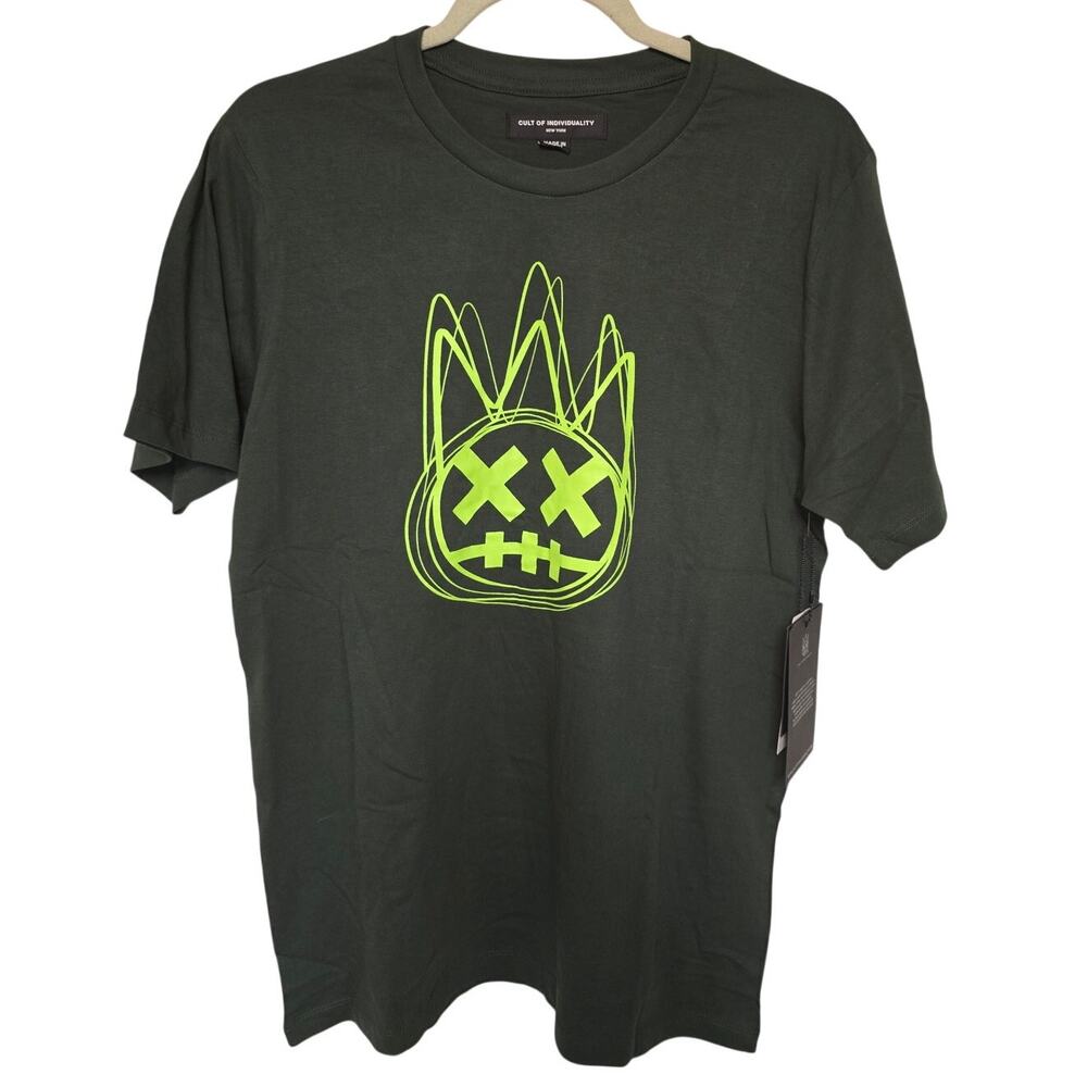 Cult of Individuality Shimuchan Logo Men's M Medium Green Shirt NWT NEW